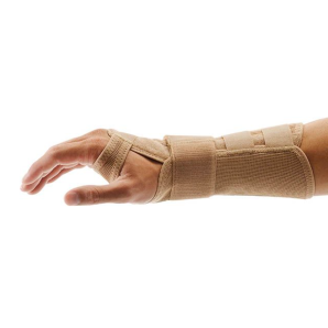 OMNIMED Ortho Manu Flex Handgelenk Bandage M, 22cm links hautfarbig (1 Stk)