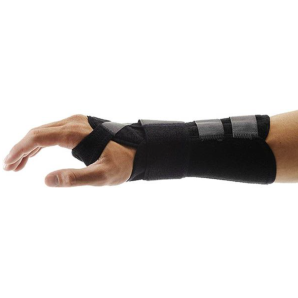 OMNIMED Ortho Manu Flex Handgelenk Bandage S, 22cm rechts schwarz (1 Stk)