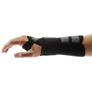 OMNIMED Ortho Manu Flex Handgelenk Bandage XS, 22cm links schwarz (1 Stk)