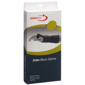 OMNIMED Ortho Manu Opti Handgelenk Bandage, Grösse M, 22cm links, schwarz (1 Stk)
