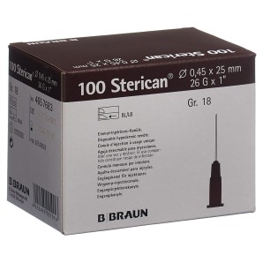 Sterican Nadel 26G 0.45x25mm braun Luer (100 Stk)
