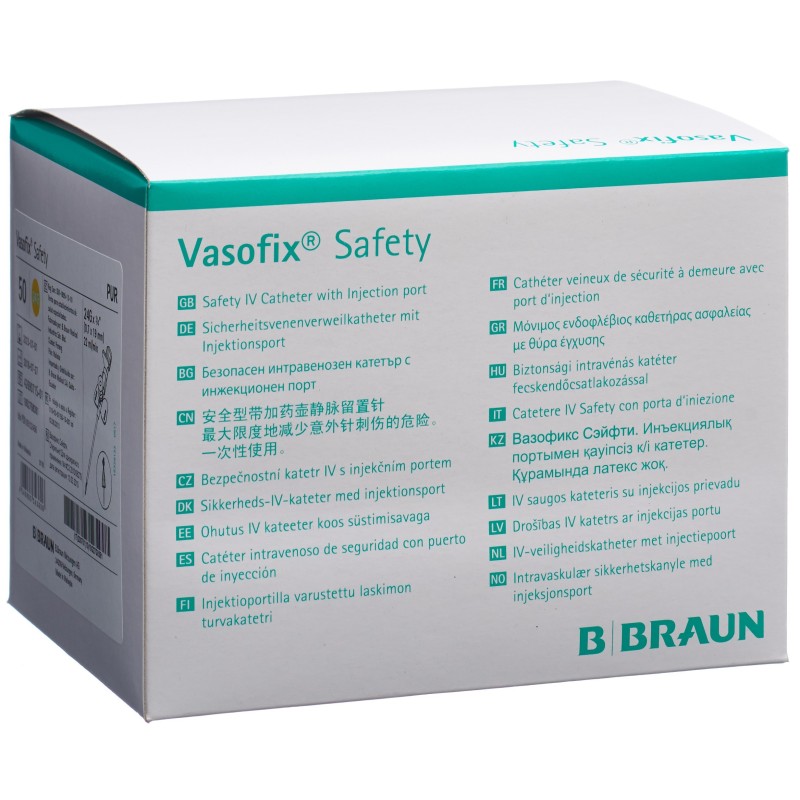 Vasofix Safety IV-Kanüle 24G 0.7x19mm gelb (50 Stk)