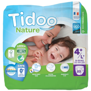 Tidoo Diapers, size 4+/L,...