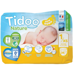 Tidoo Diapers, size 1/XS,...