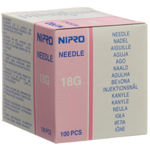 NIPRO Einmalkanülen 1.2x38mm 18Gx1 1/2" rosa (100 Stk)