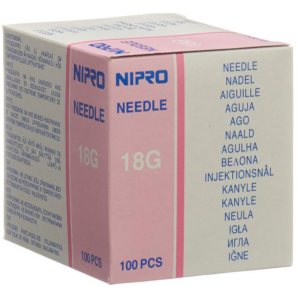 NIPRO Einmalkanülen 1.2x50mm 18Gx2" rosa (100 Stk)
