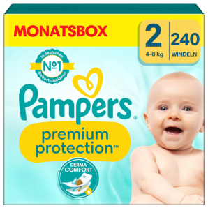 Pampers premium protection Grösse 2 4-8kg Monatsbox (240 Stk)