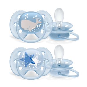 Philips Avent Schnuller Ultra Soft, 6-18M, Wal/Sterne (2 Stk)