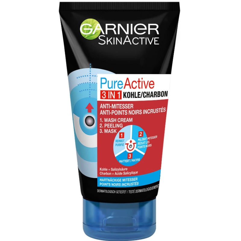 GARNIER PureActive Intensive 3 in 1 Aktivkohle-Maske (150ml)