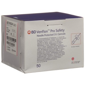 BD Venflon Pro Safety 20G, 1.1x32mm, rosa (50 Stk)