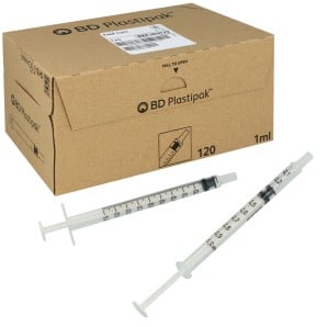 BD Plastipak syringe 1ml, Luer lock centric, divided into 0.01ml (100 pcs)  buy