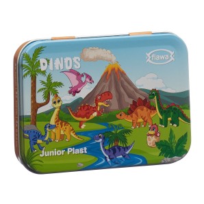 flawa Junior Plast Strips Dinos Tin Box (20 Stk)