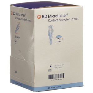 BD Microtainer kontaktaktivierte Lanzetten 1.5x2mm blau (200 Stk)