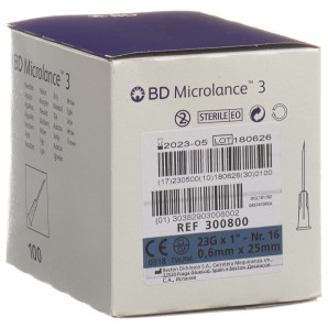 BD Microlance 3 Injektion Kanüle 0.60x25mm blau (100 Stk)