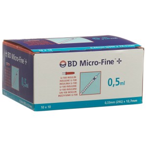 BD Microfine+ U100 Insulin Spritze12.7x0.33 (100x0.5ml)
