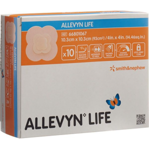 ALLEVYN LIFE Silikon-Schaumverband 10.3x10.3cm (10 Stk)