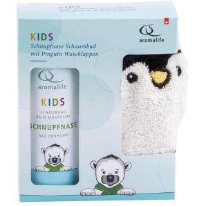 Aromalife Kids Geschenkset Schnupfnase Bad mit Öko-Waschlappen (2-teilig)