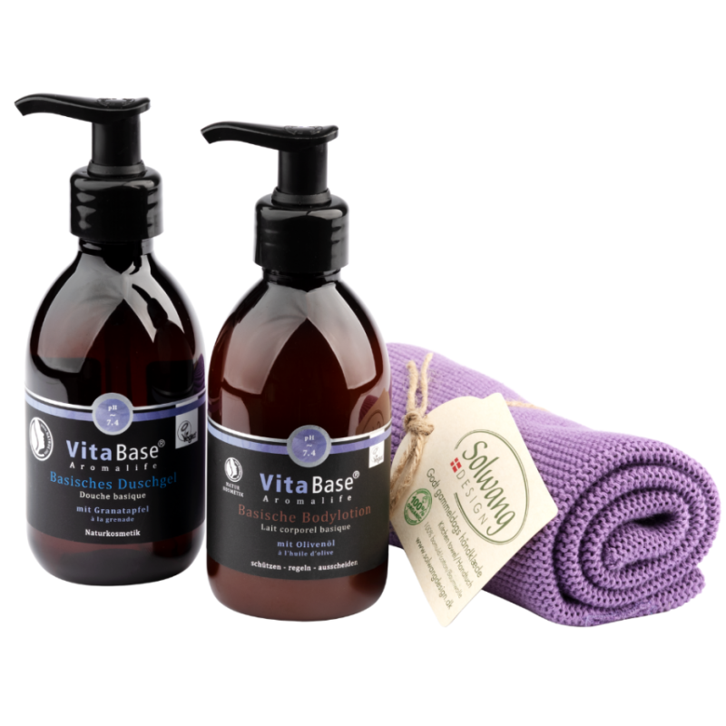 VitaBase Körperpflege Geschenkset mit basischem Duschgel und Bodylotion (2-teilig)