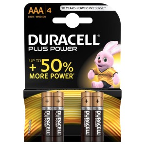 DURACELL Plus Power LR03 / MN2400 / AAA (4 pièces)