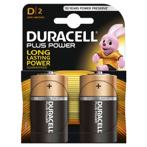 DURACELL Plus Power MR20 / MN1300 / D (2 pièces)