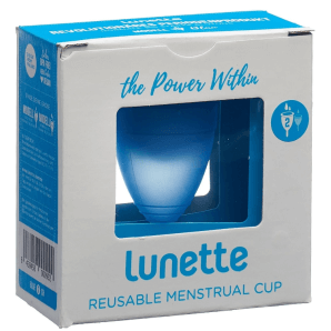 Lunette Menstruationstasse, Grösse 2, blau (1 Stk)