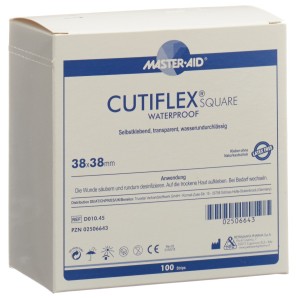 CUTIFLEX Square Folienpflaster, 38x38mm, wasserfest (100 Stk)