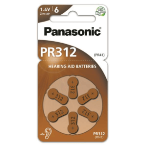 Panasonic Hörgerät Batterien 312 (6 Stk)
