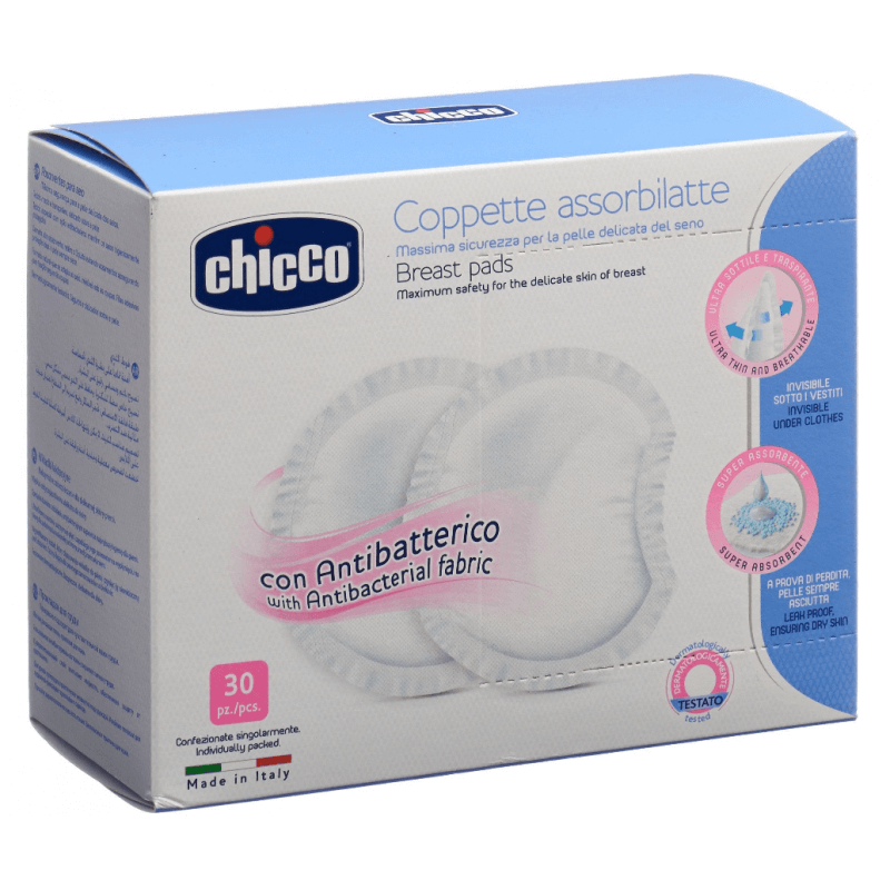 Chicco nursing pad light and safe antibacterial (30 pieces)
