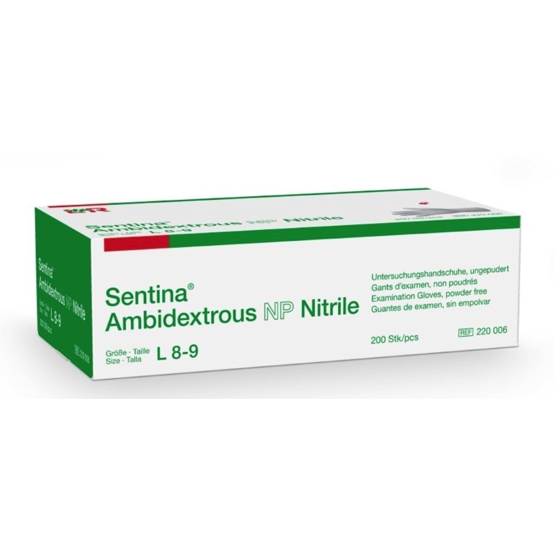Sentina Ambidextrous L 8-9 Nitrile puderfrei (200 Stk)