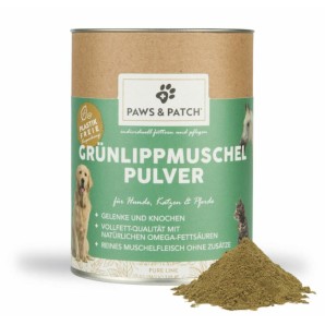 Paws and Patch Grünlippmuschel Pulver Hunde/Katzen/Pferde (150g)