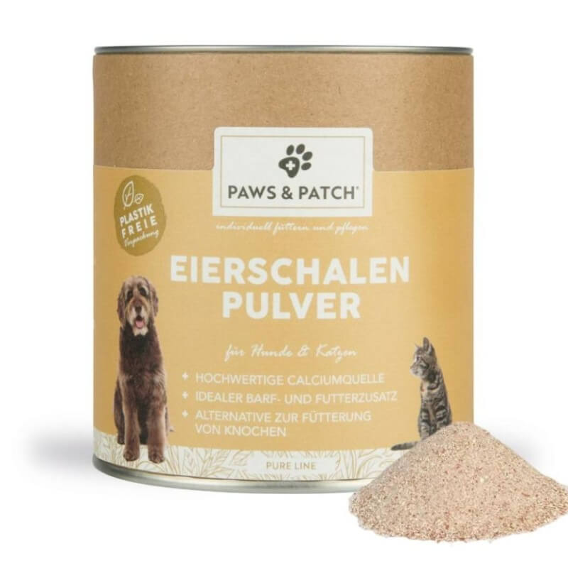 Paws and Patch Eierschalen Pulver Hunde/Katzen (500g)