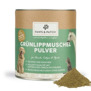 Paws and Patch Grünlippmuschel Pulver Hunde/Katzen/Pferde (250g)