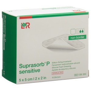 Suprasorb P sensitive non-border 5x5cm (10 Stk)