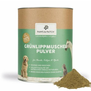 Paws and Patch Grünlippmuschel Pulver Hunde/Katzen/Pferde (500g)