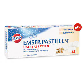 EMSER pastilles with ginger sugar-free (30 pieces)