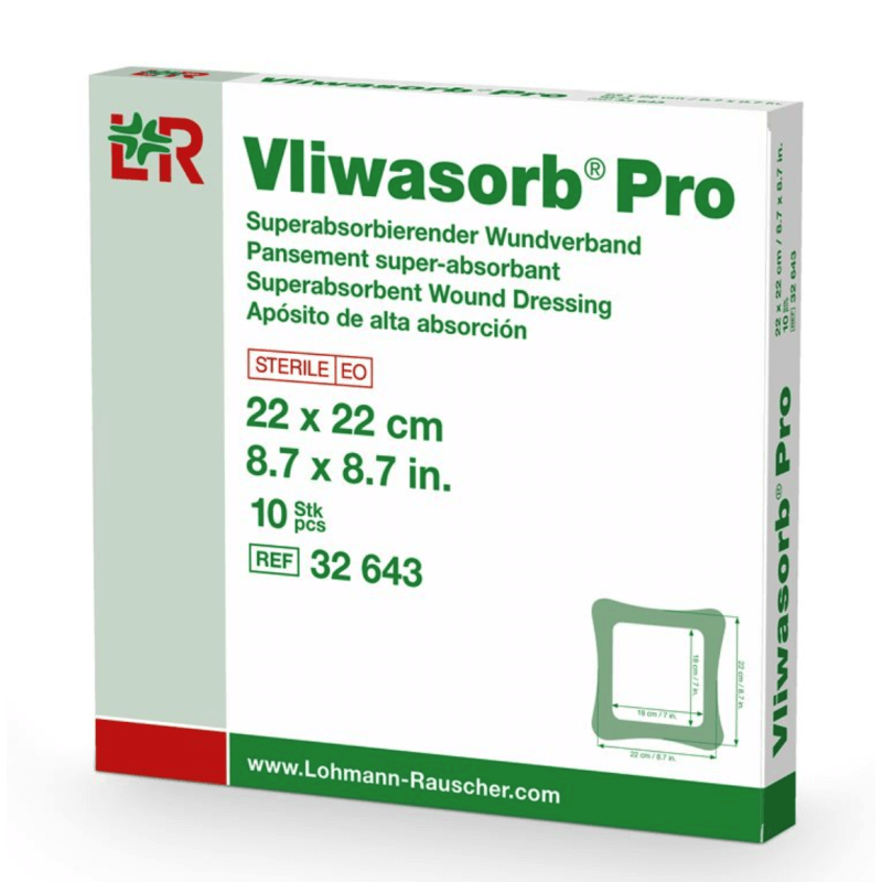 Vliwasorb Pro Wundverband 22x22cm (10 Stk)