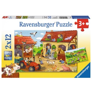 Ravensburger Puzzle Fleissig auf dem Bauernhof 2 x 12 Teile (1 Stk)