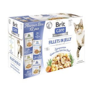 Brit Care Fel Adult in Jelly Flavour box 4 Sorten (12x85g)