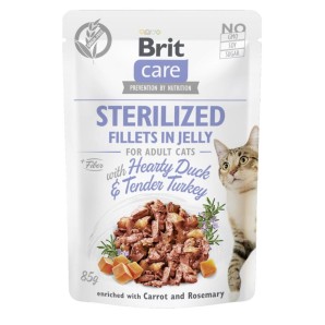Brit Care Fel Adult in Jelly Ente+Truthahn Sterilized (24x85g)