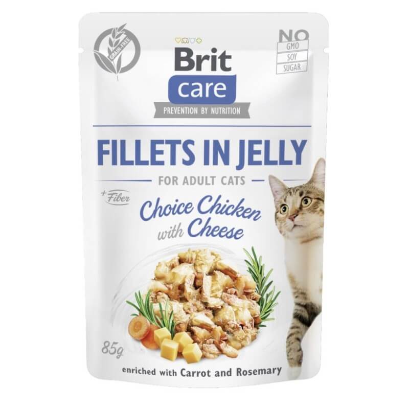 Brit Care Fel Adult in Jelly Choice Huhn mit Käse (24x85g)