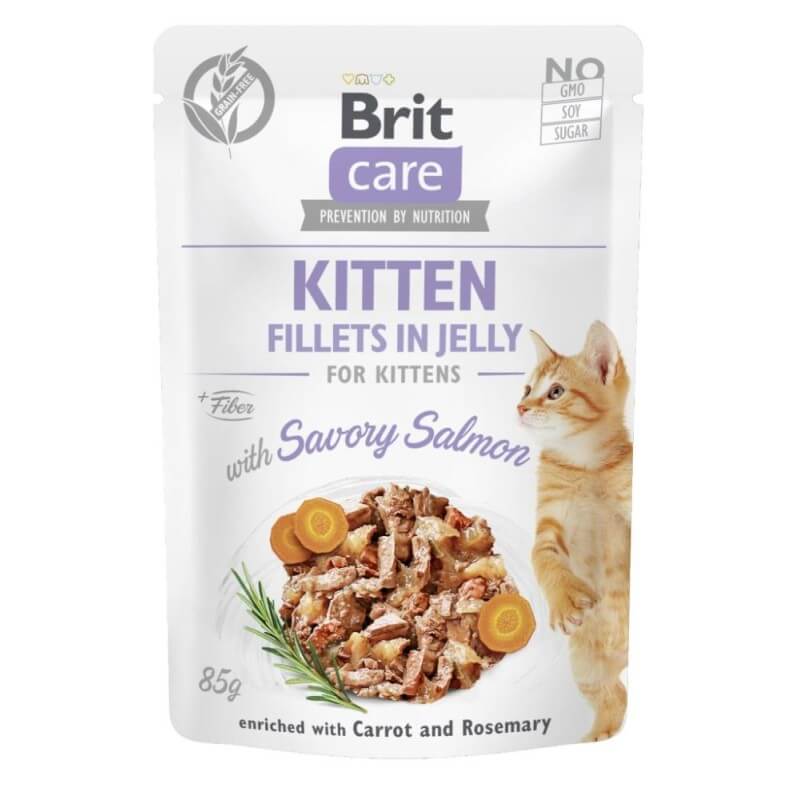 Brit Care Kitten in Jelly Lachs (24x85g)