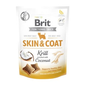 Brit Functional Snack Dog Skin + Coat Krill 10x150g