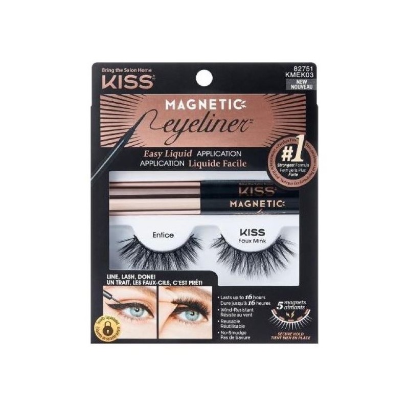 Kiss Magnetic Eyeliner & Lash Kit Entice (1 Stk)