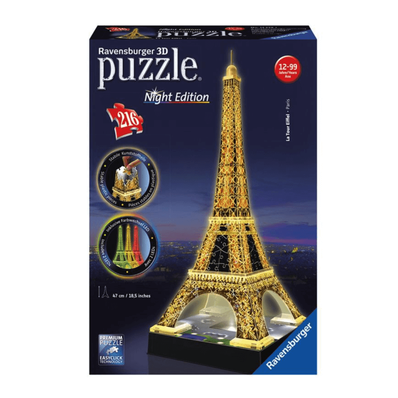 Ravensburger 3D Puzzle Eiffelturm bei Nacht (1 Stk)