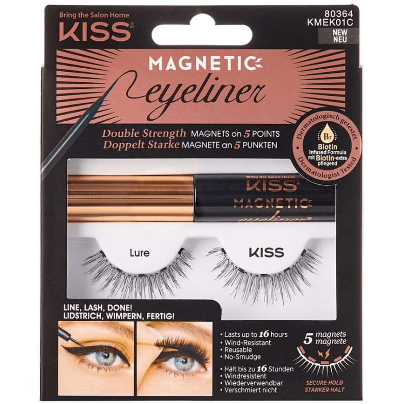 Kiss Magnetic Eyeliner & Lash Kit Lure (1 Stk)