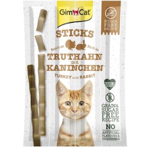 Gim Cat Sticks Truthahn und Kaninchen (4 Stk)