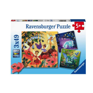 Ravensburger Puzzle Einhorn, Drache und Fee 3x49 Teile (1 Stk)