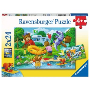 Ravensburger Puzzle Familie Bär geht campen 2x24 Teile (1 Stk)