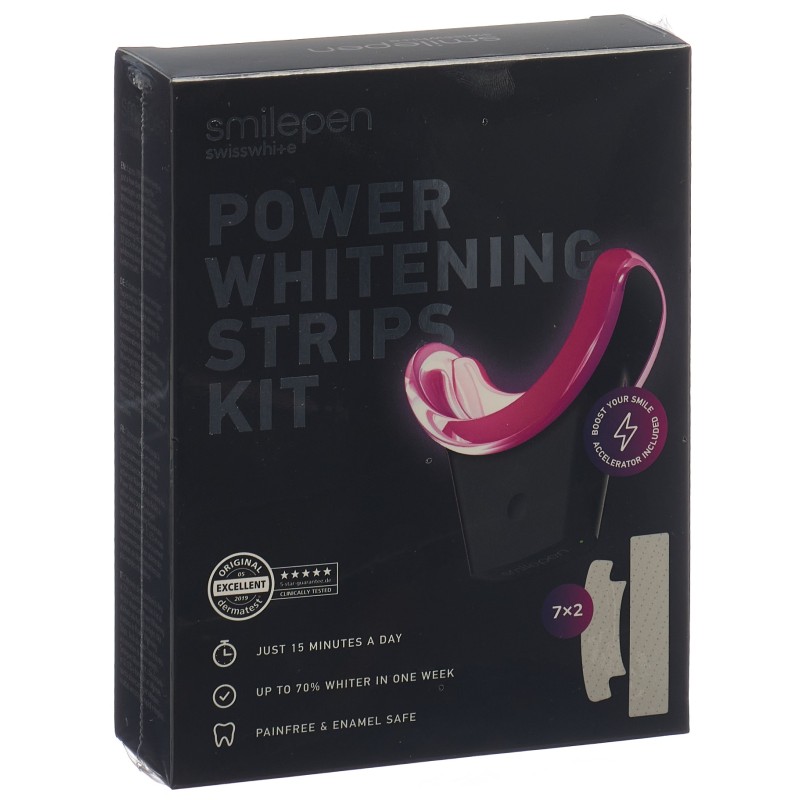 Smilepen Power Whitening Strips Kit 7x2 Strips 1x Whitening Accelerator (1 Stk)