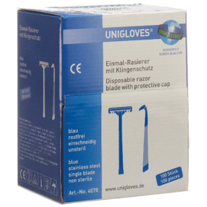 Unigloves Einmal-Rasierer mit Klingenschutz einschneidig unsteril (100 Stk)